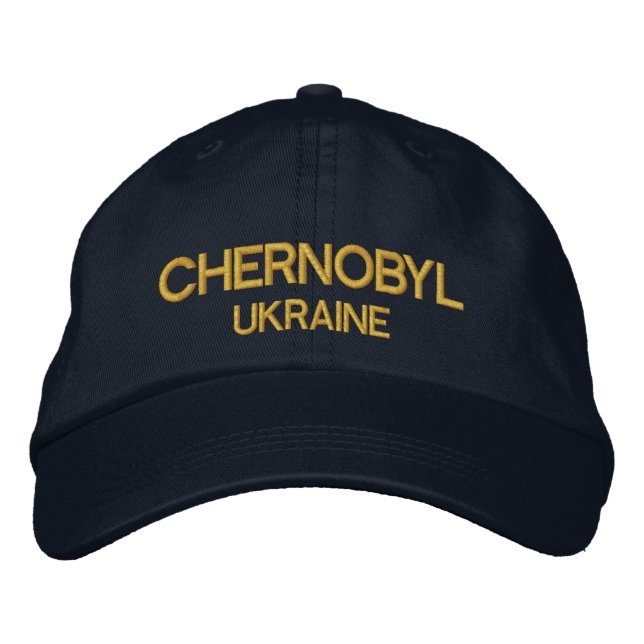 Brodée Ukraine - Tchernobyl Casquette ajustable personnal (Devant)