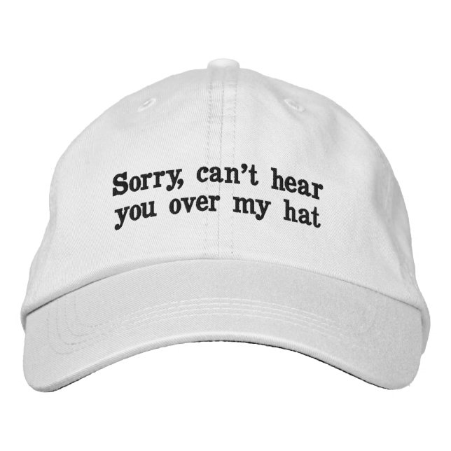 Brodée Un casquette avec un sens de l'humour. (Devant)