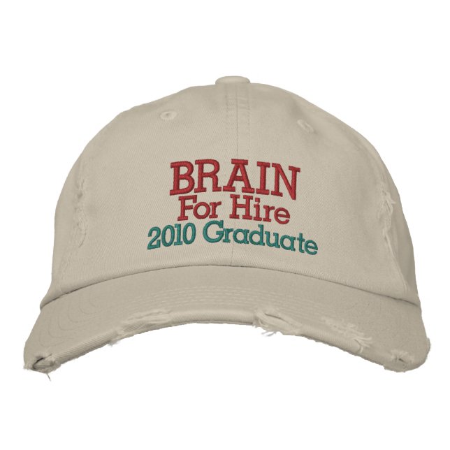 Brodée VENTE ! Casquette diplômé - Cerveau à l'embauche! (Devant)