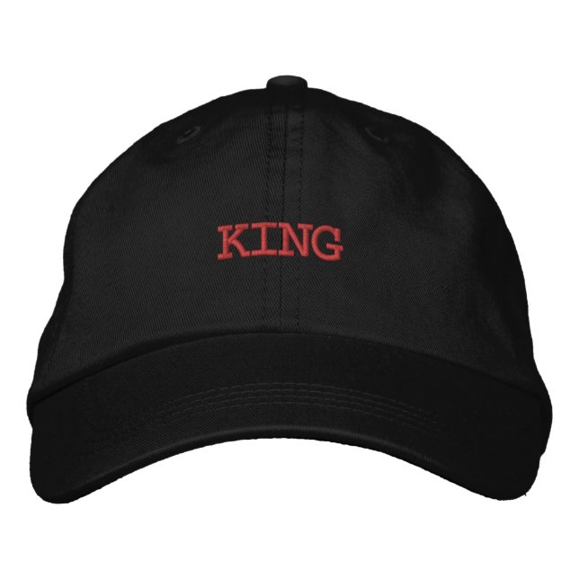 Brodée Vêtements Casquette réglable de base Roi Créer son (Devant)