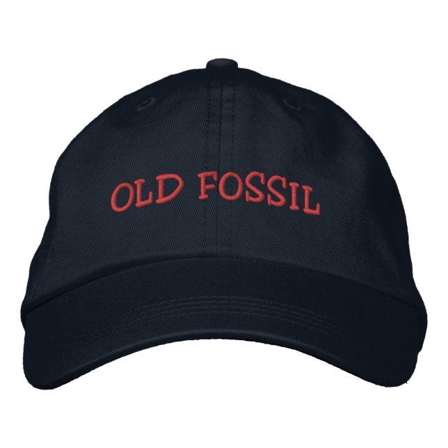 Brodée VIEUX casquette FOSSILE (Devant)