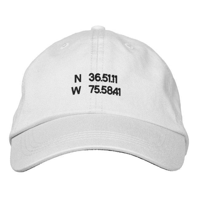 Brodée Virginia Beach coordonne le casquette de balle (Devant)