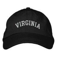Virginie brodé Casquette ajustable noir