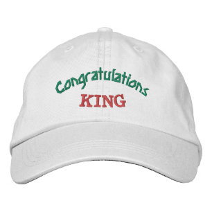 Brodée Vœux de félicitations Casquette imprimée KING pers