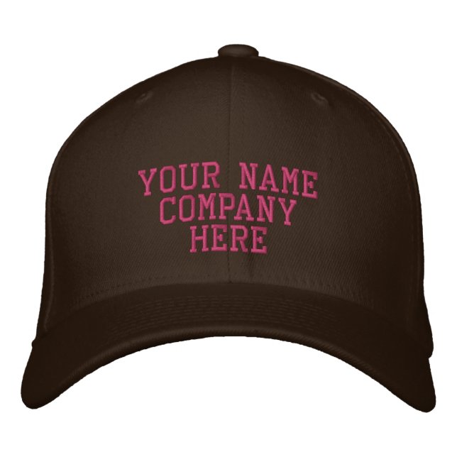 Brodée Votre Modèle de Casquette de baseball brodé texte  (Devant)