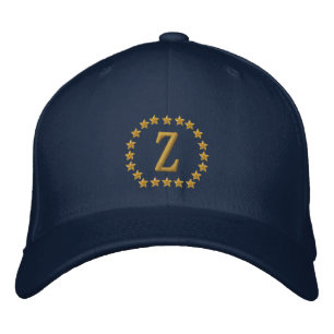 Brodée Votre Monogramme Lettre simple Casquette Étoiles B