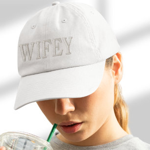 Brodée WIFEY Casquette brodé Casquette de mariée CASQ