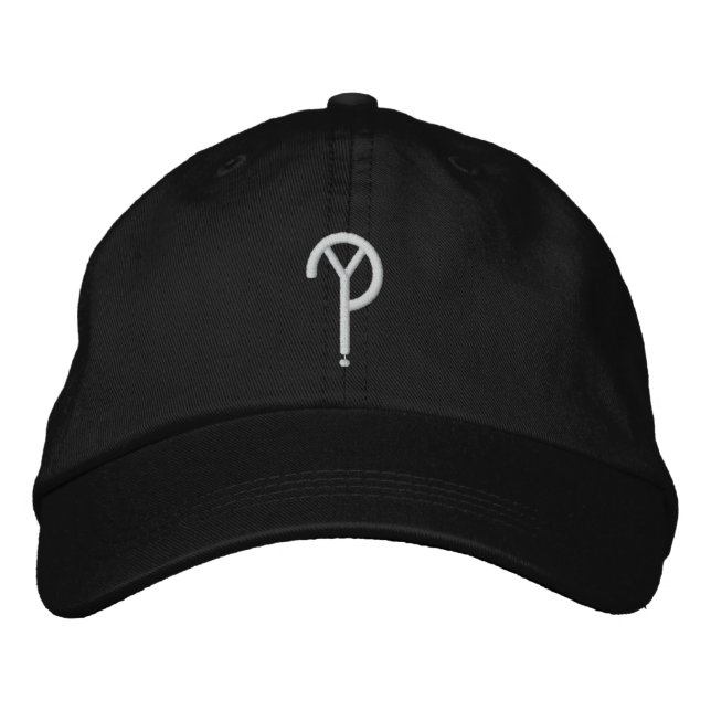 Brodée Y ?- Casquette de symbole - Noir (Les couleurs son (Devant)