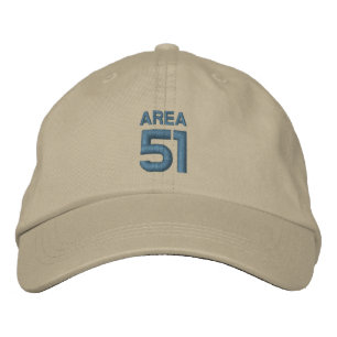 Brodée ZONE 51 casquette (kaki avec/bleu)