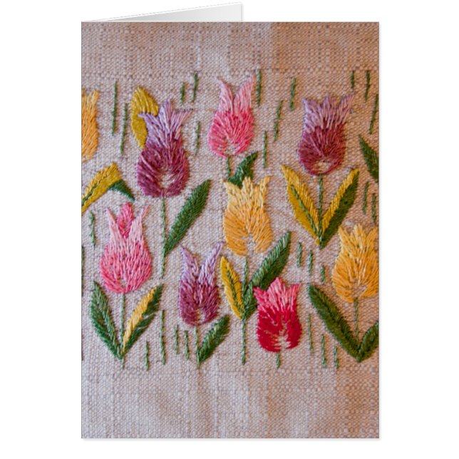 Broderie de cru de tulipes (Devant)