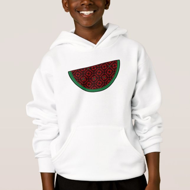 Broderie de pastèque de Palestine tatreez rouge  (Devant)