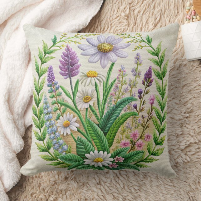 Broderie du jardin de printemps Design Coussin - C (Couverture)