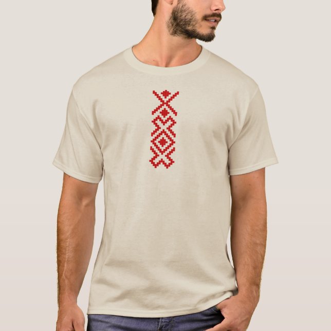 Broderie ethnique Imprimer T-shirt (Devant)