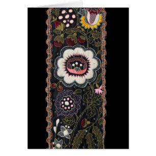 Broderie hongroise vintage sur noir