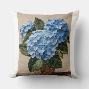 Broderie Hydrangea Design coussin