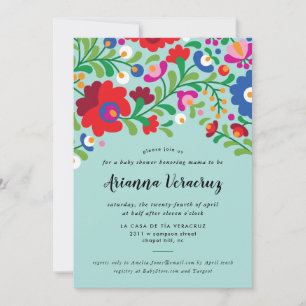 Broderie mexicaine Baby Boy Shower Invitation