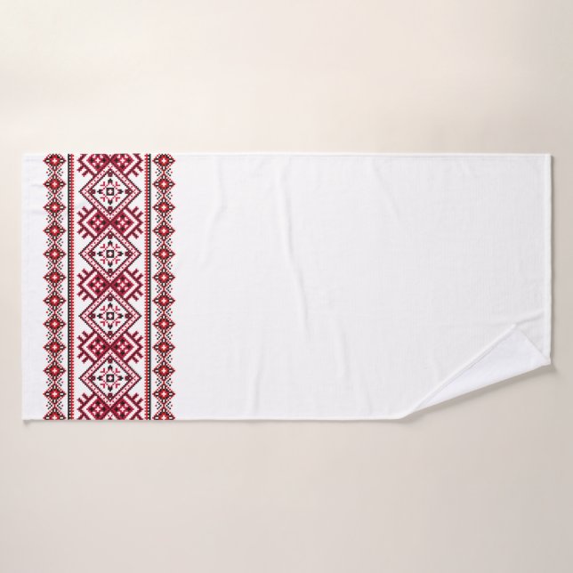 Broderie ukrainienne personnalisable (Serviette de bain)