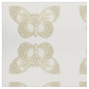 Brodez le tissu de papillon de dentelle