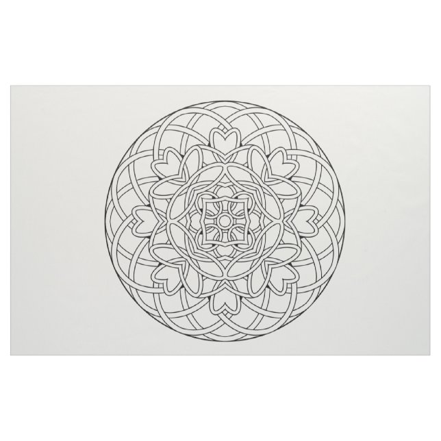 Brodez votre propre tissu abstrait de mandala (Fat Quarter)