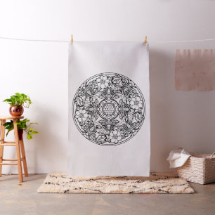Brodez votre propre tissu de mandala d'abeilles