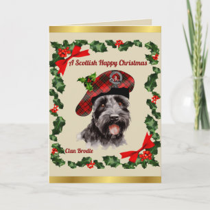 Brodie Scottie Dog Carte de Noël personnalisée