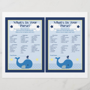 Brody Baleine Baby shower nautique Jeu de bourse
