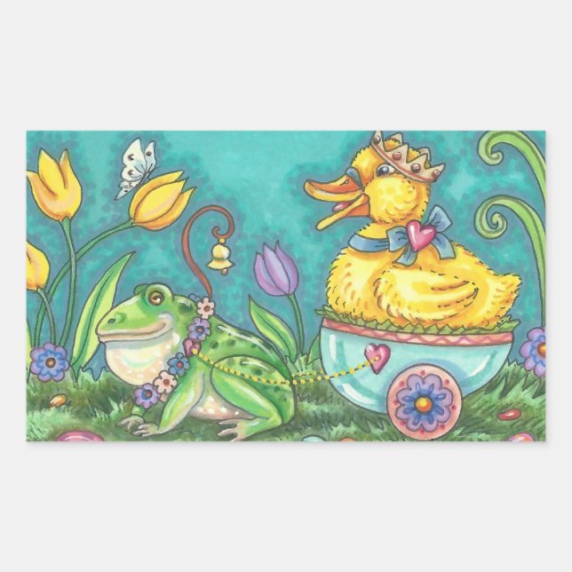 BROG & DUCK EASTER OIG STICKERS Feuille Rectangle (Devant)