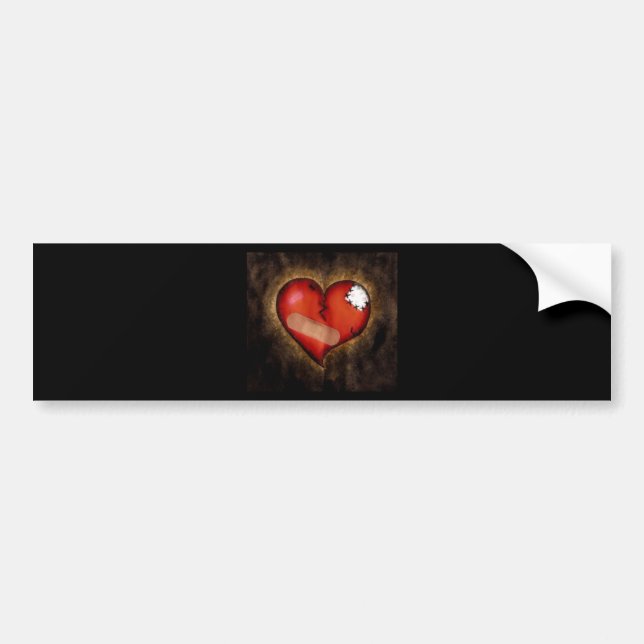 Broken Heart/Mending Heart-bumper sticker (Devant)