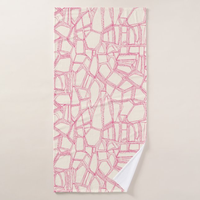 BROKEN rose blanc (Serviette de bain)