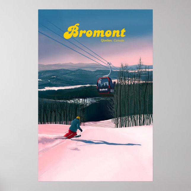 Bromont Canada Ski Resort Travel Poster (Devant)