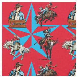 Bronc de cowboy de rodéo montant le tissu
