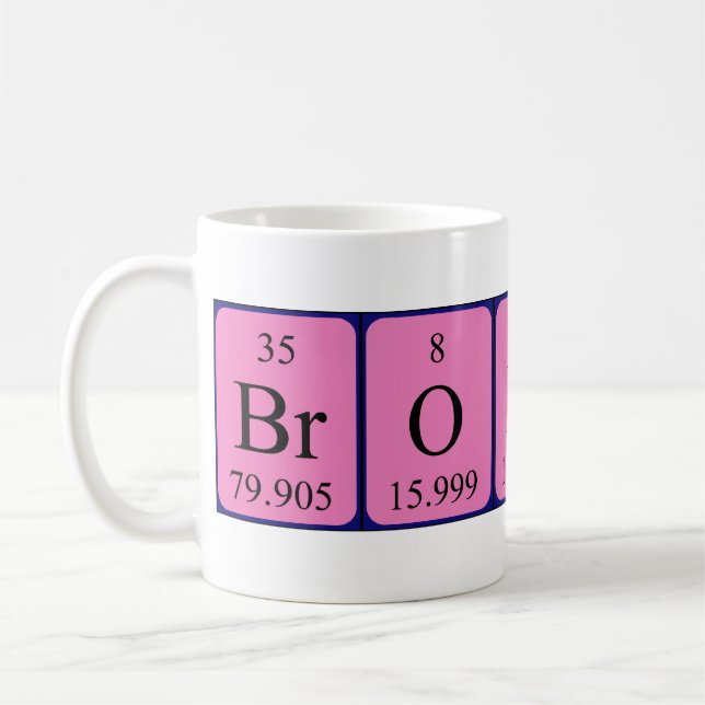 Bronny périodique nom de table mug (Gauche)