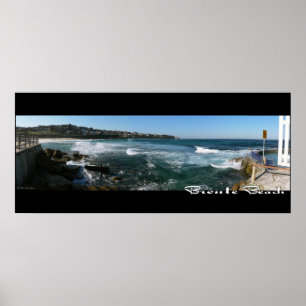 Bronte Beach, Sydney Panorama Poster - Customisé