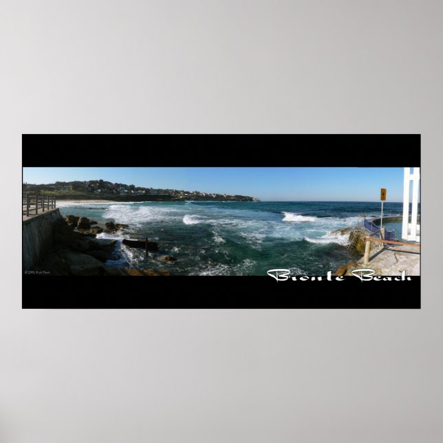 Bronte Beach, Sydney Panorama Poster - Customisé (Devant)