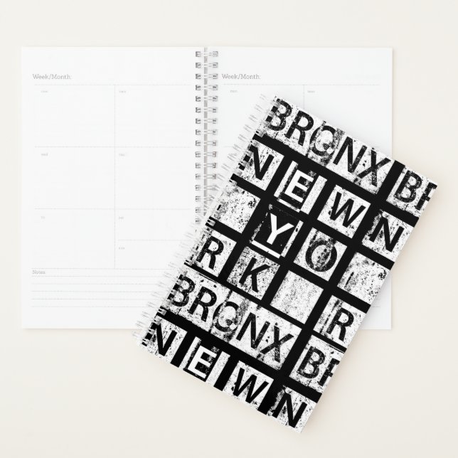Bronx New York | Typographie de Grunge (Devant avec enveloppe)