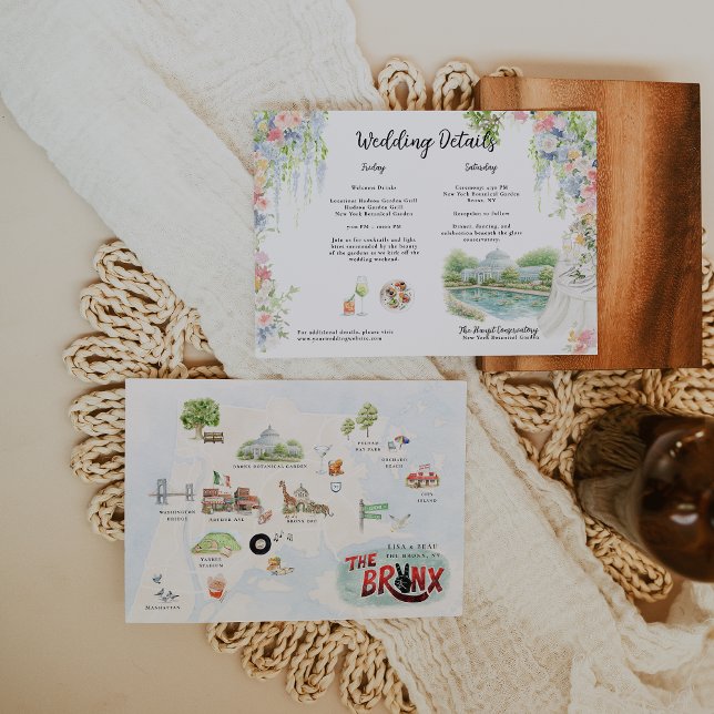 Bronx Wedding Weekend Map | NYC Itinerary (Créateur téléchargé)