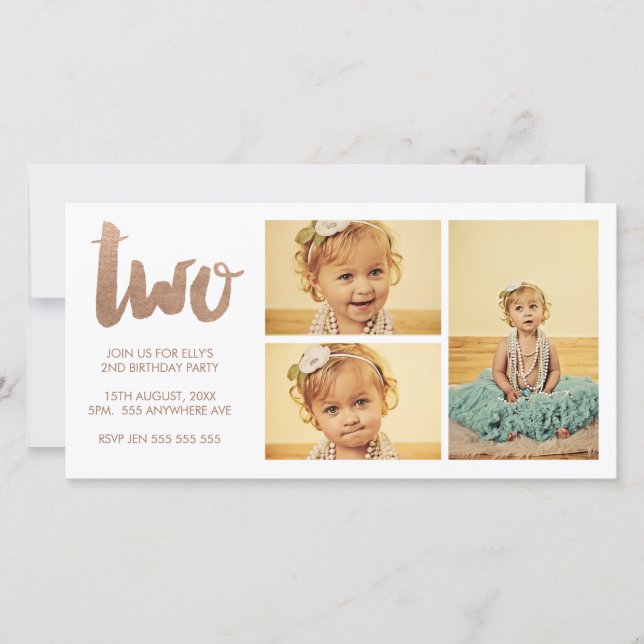 Bronze 2e anniversaire Blanc 3 image photo (Devant)