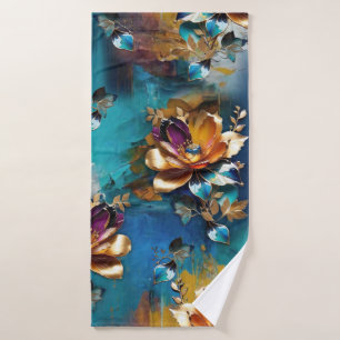 bronze Abstrait, style baroque bleu or
