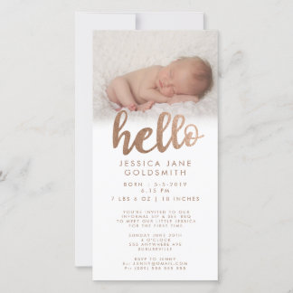 Bronze Bonjour Faire-part de naissance Sip & Voir