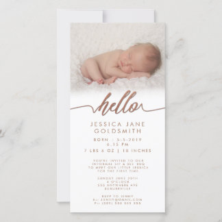 Bronze Bonjour Faire-part de naissance Sip & Voir