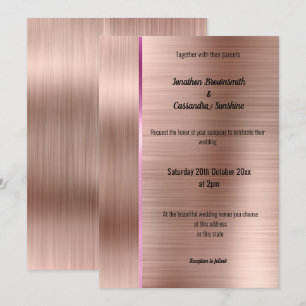 BRONZE BRONZE BRONZE TRIMMED 2 INVITATION