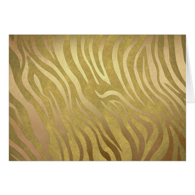 Bronze d'or Zebra Print Jungle Safari Glam (Devant Horizontal)