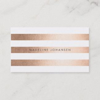 Bronze Gold Stripes Hair Stylliste Cartes de visit