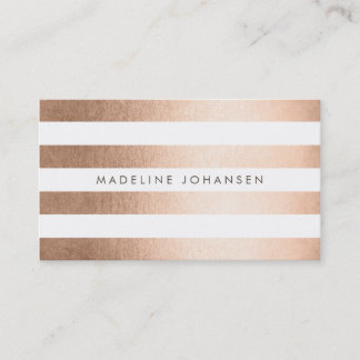 Bronze Gold Stripes Hair Stylliste Cartes de visit