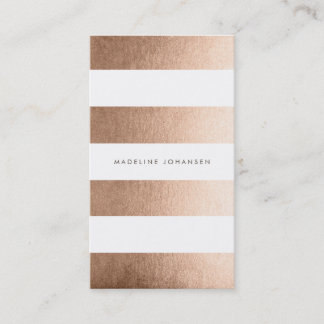 Bronze Gold White Stripes Hair Stylliste Cartes