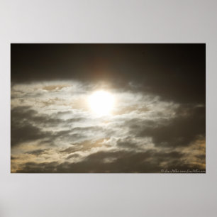 Bronze lever de soleil dans les nuages Poster