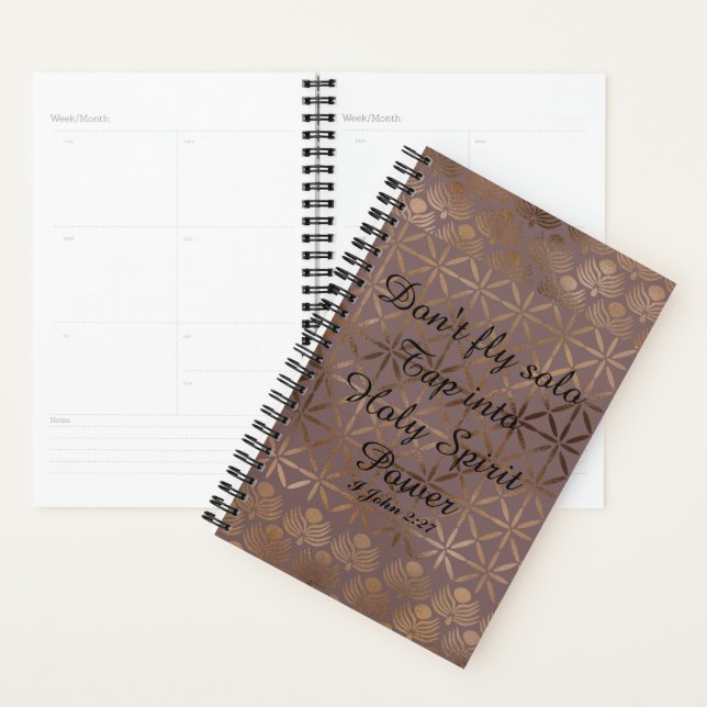 Bronze Or Géométrique Design Business Planner (Devant avec enveloppe)
