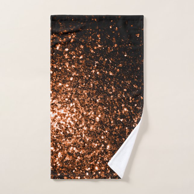 Bronze Orange parties scintillant Brown scintillen (Serviette à main)