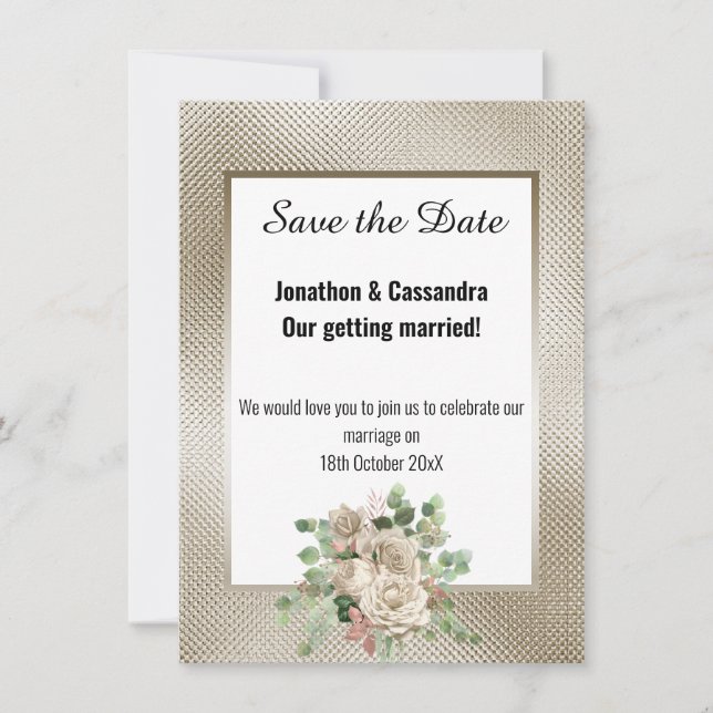 BRONZE PARTIES SCINTILLANT ROSE EUCALYPTUS ENREGIS (Devant)
