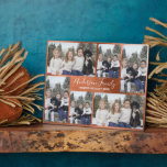 Bronze Six Image Collage Plaque<br><div class="desc">Family Photo Template with six photo positions. Photos sit atop a faux bronze metallic background. Handwritten font for the family name. Plenty of room for long names. Edit the holiday season and year too. To personalize this plaque click on "personalize this template" then edit the fields provided. The template photos...</div>